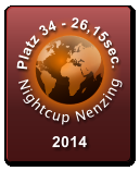 Nightcup Nenzing  2014 Platz 34 - 26,15sec.